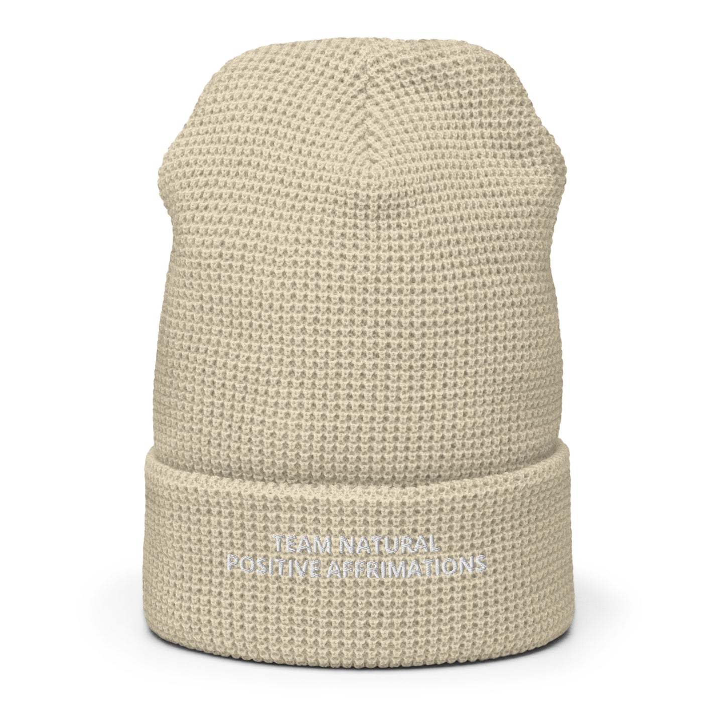 Team Natural Positive Affirmations Waffle beanie