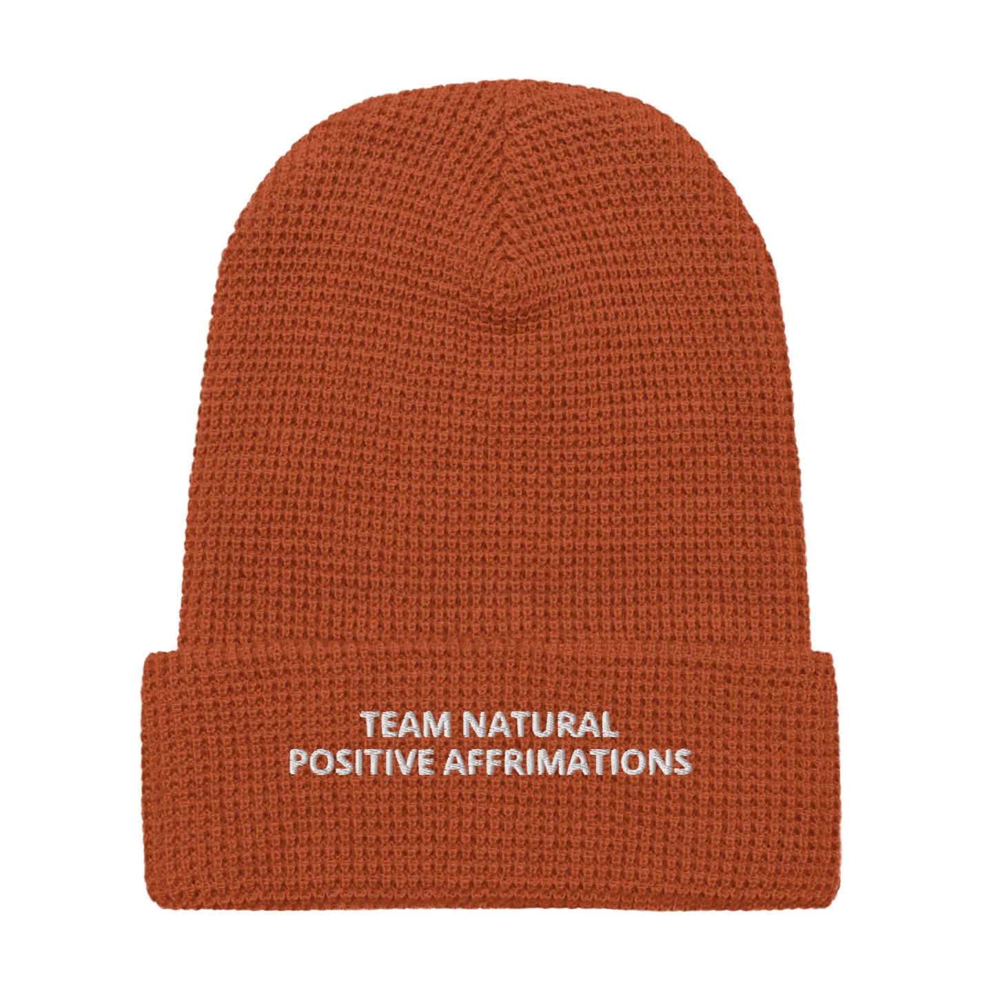 Team Natural Positive Affirmations Waffle beanie